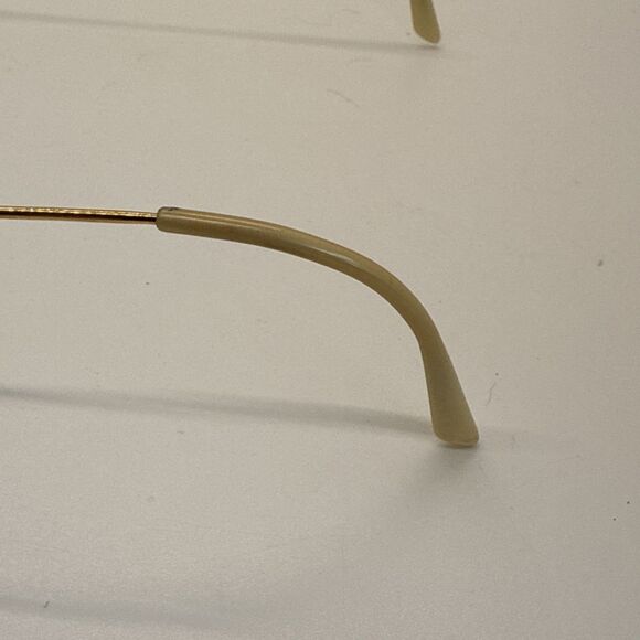 LOGO Paris Eyeglasses Half Rim Metal Frame 006 Gold Cream France 80's. - Picture 5 of 16